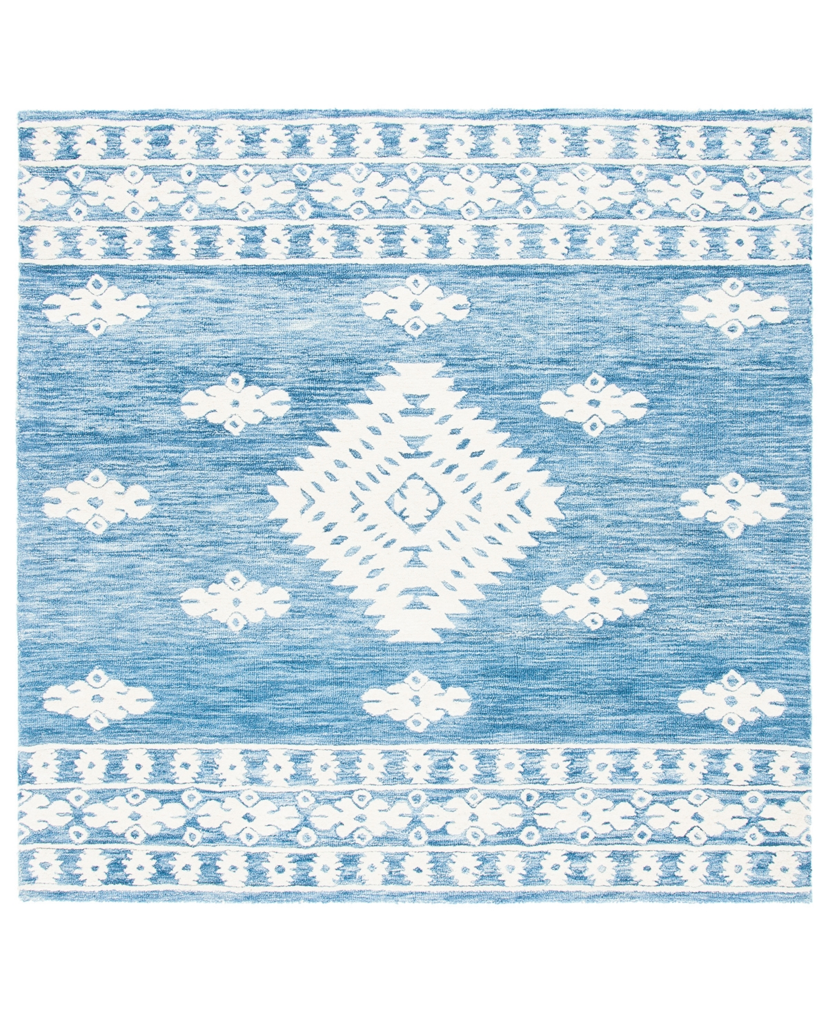 Safavieh Aurora APN550 7' x 7' Square Area Rug - Blue, Ivory