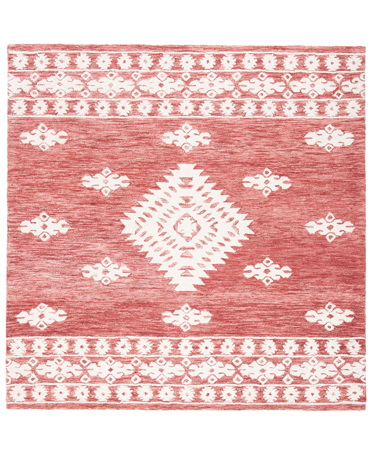 Safavieh Aurora APN550 7' x 7' Square Area Rug - Rust, Ivory