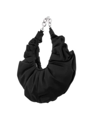 Ruched Satin Hobo
