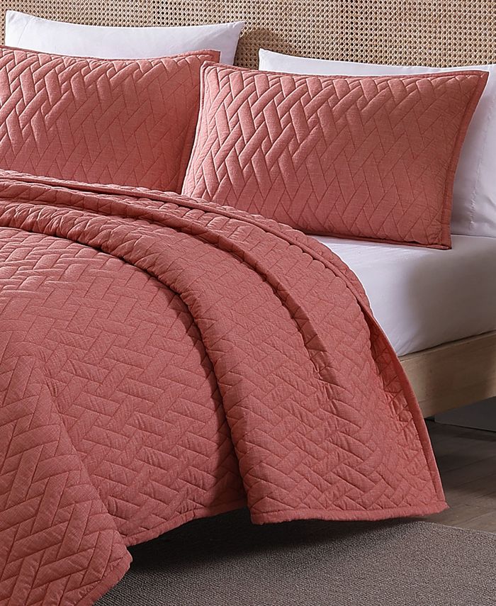 Tommy Bahama Home Maritime Heather Reversible 3 Piece Quilt Set, Full