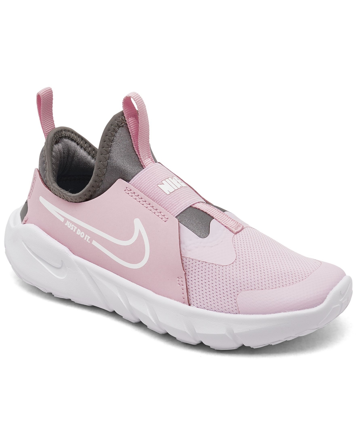 Nike Little Kids Flex Runner 2 Slip-on Running Sneakers From Finish Line In Pink Foam,white