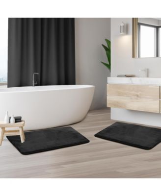 Non-Slip, Ultra Soft Plush, Memory Foam Bath Rug - Small 17"x24" - 2 Pack