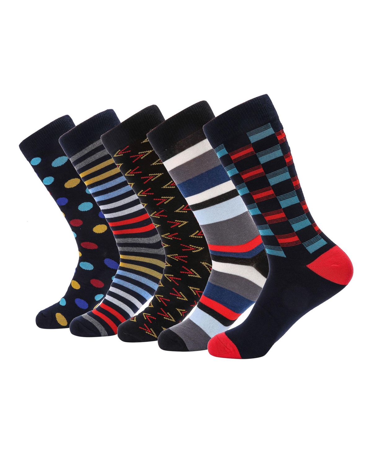 Men's Modern Pop Crew Socks 5 Pack