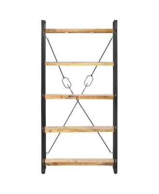 5-Tier Bookcase 35.4"x11.8"x70.9" Solid Mango Wood