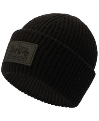 Women's Classic Ribbed Tonal Patch Cuff Beanie