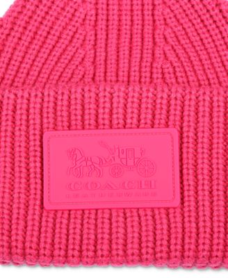 COACH Women\'s Classic Ribbed Tonal Patch Cuff Beanie Hyacinth- NWT Coach | Accessories | Coach Womens Classic Ribbed Tonal  main image 3