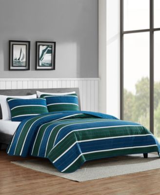 Knots Cove Cotton Reversible 3 Piece Quilt Set, Full/Queen