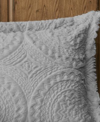 Arya Embroidered Medallion Faux Fur 3-Pc. Comforter Set, King/California King