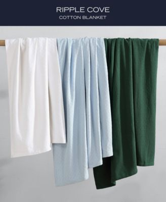 Ripple Cove Cotton Reversible Blanket, Twin