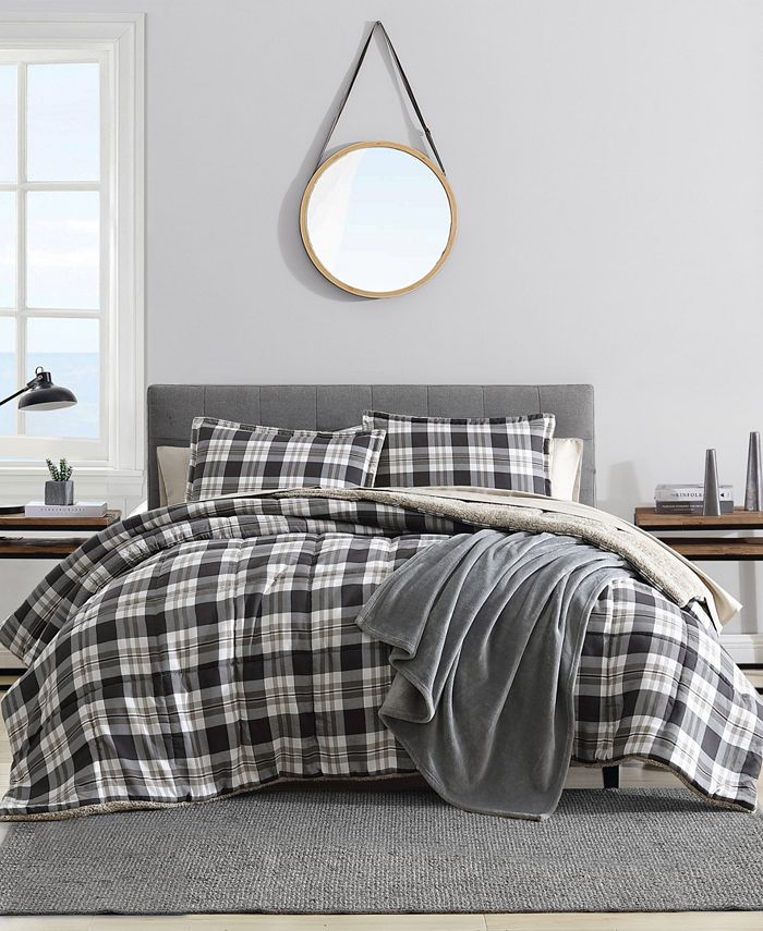 Nautica Lewes Micro suede Sherpa Reverse 2 Piece Comforter Set