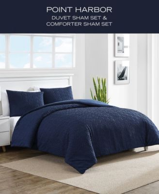 Point Harbor Embossed 3 Piece Comforter Set, King