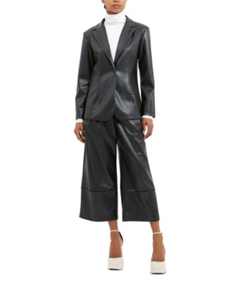 French Connection - Women's Corlenda Faux-Leather Blazer
