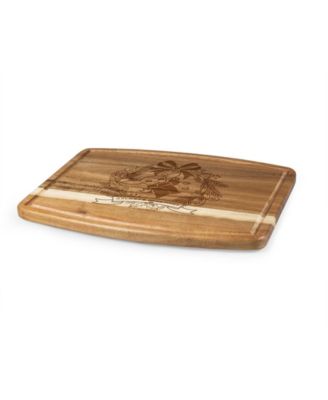 Mandalorian The Child Galaxy Greetings Ovale Acacia Cutting Board