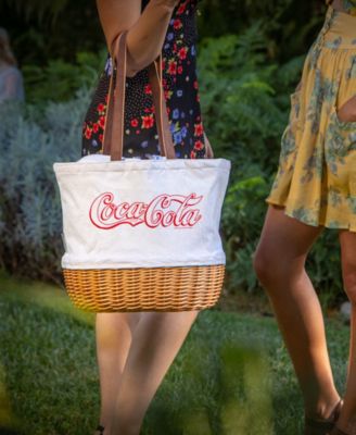 Coca-Cola Coronado Canvas and Willow Basket Tote