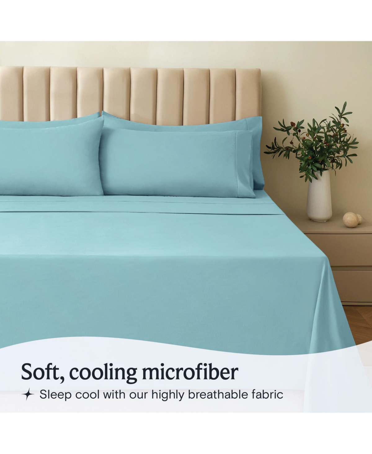 4PC Silky Soft Cooling Deep Pocket Performance Sheet Set