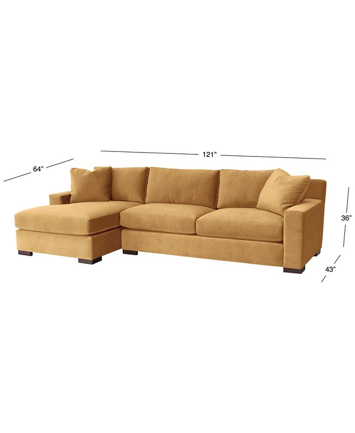 Furniture Marristin 121" 2Pc. Fabric Chaise Sectional, Created for