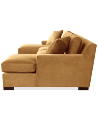 CLOSEOUT! Marristin 146" 3-Pc. Fabric Double Chaise Sectional, Created for Macy's