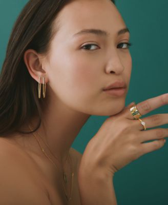 Diamond Miracle-Plate Textured Ring (1/10 ct. t.w.) in Gold Vermeil, Created for Macy's