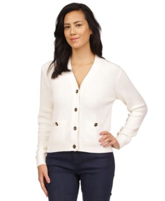 Michael Kors Women s V Neck Signature Snap Cardigan Macy s