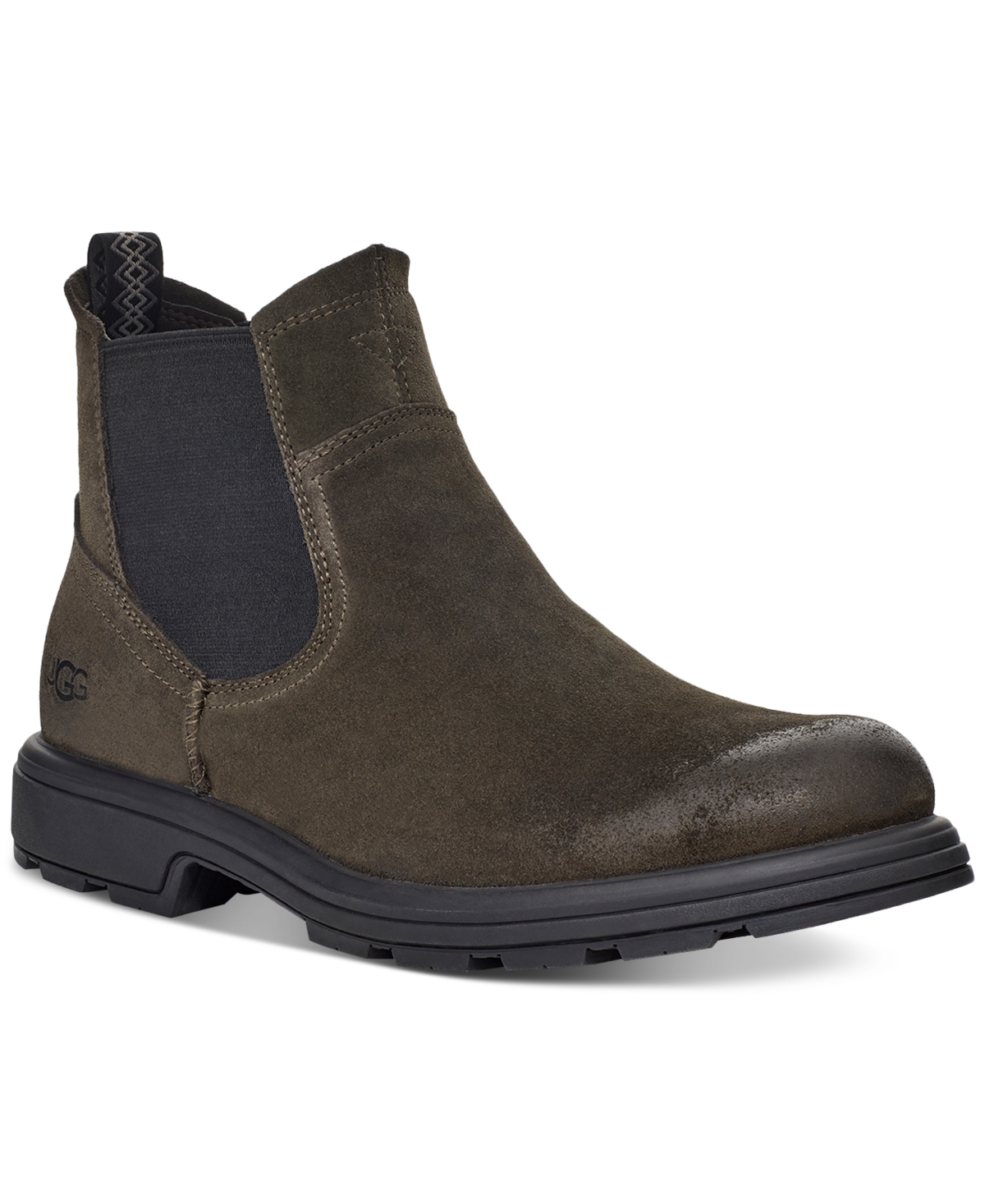 Shop Ugg Men's Biltmore Waterproof Suede Chelsea Boot In Dark Olive
