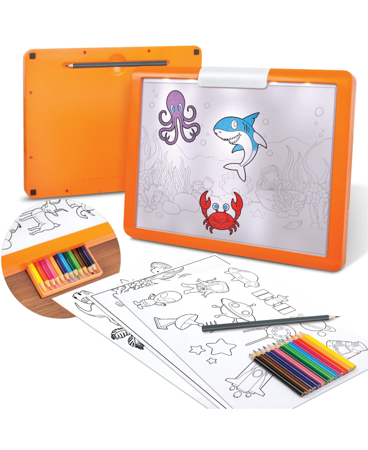 Discovery Kids'  Led Illuminated Tracing Tablet In Bright Orange