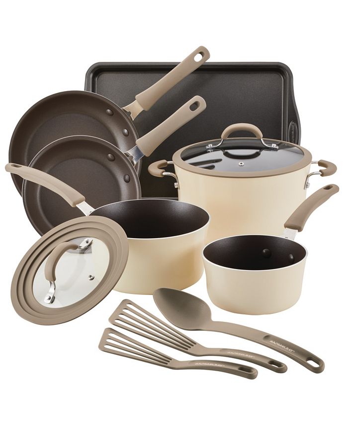 Rachael Ray Cook + Create Aluminum Nonstick Cookware Set, 11 Piece - Macy's