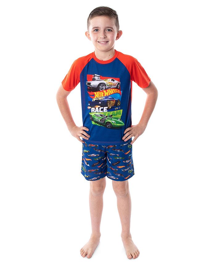 Hot Wheels Cars Boy s Pajamas Race Team Kids T Shirt and Shorts