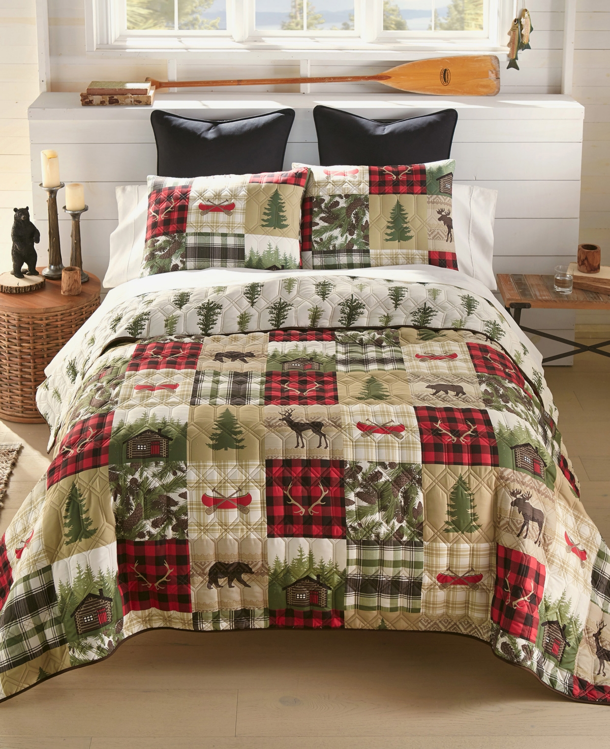 Donna Sharp Cedar Lodge Reversible 2-piece Quilt Set, Twin In Multi