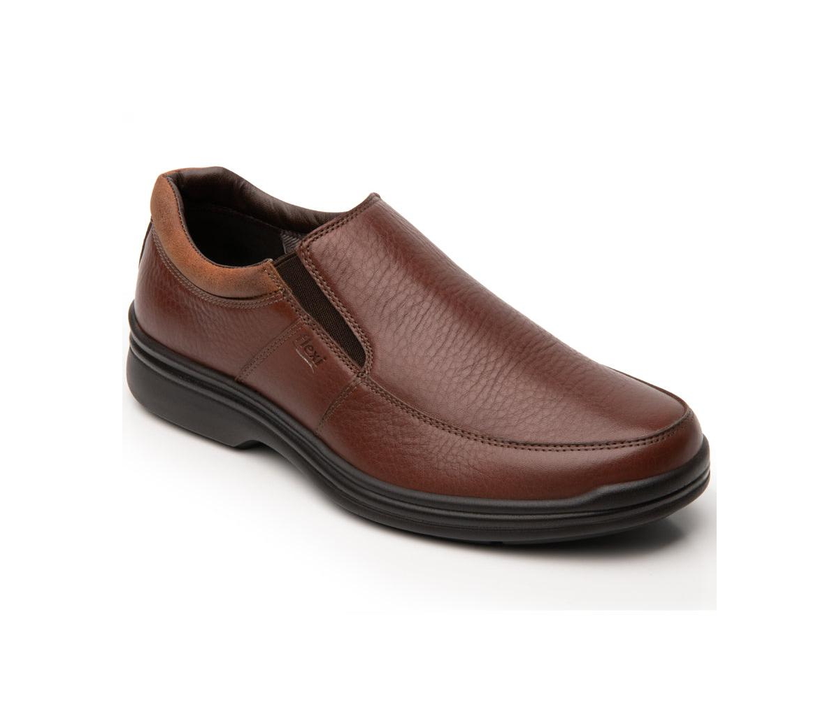 Men's Leather Moccasins By Flexi Shoes, Tan 404802 - Tan