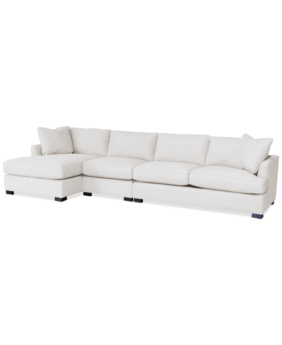 Furniture Nightford 146" 3-pc. Fabric Chaise Sectional, Created For Macy's In Dove