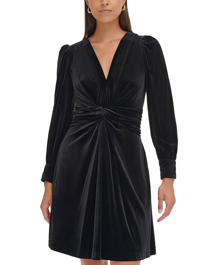 Vince camuto black cheap velvet dress