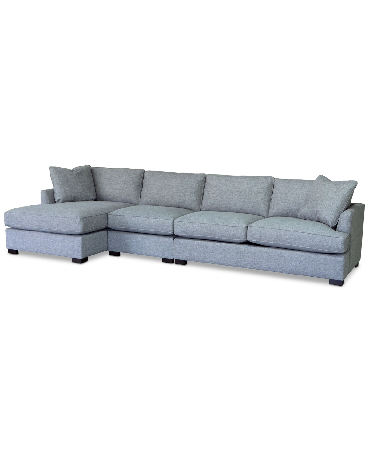 Furniture Nightford 146" 3-pc. Fabric Chaise Sectional, Created For Macy's In Granite