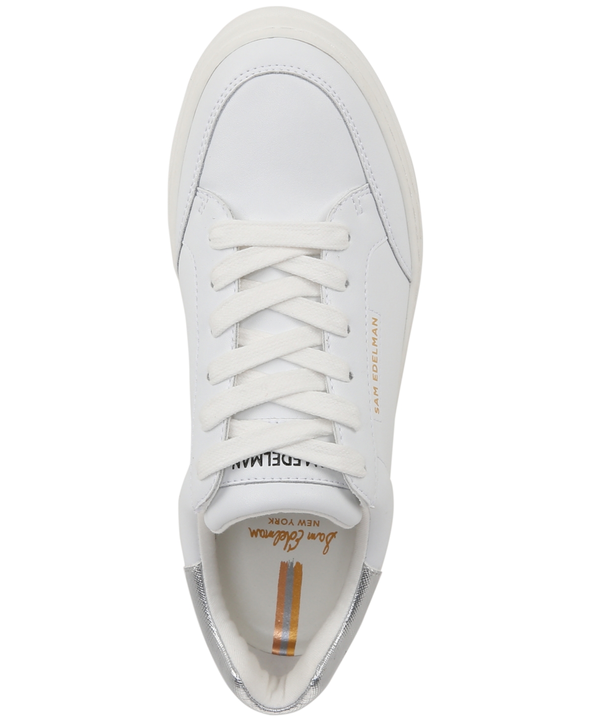 Shop Sam Edelman Women's Wess Lace-up Low-top Sneakers In Bright White