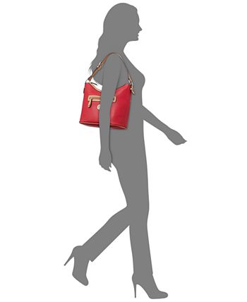 Giani Bernini Saffiano Faux Leather Medium Hobo Bag in Red