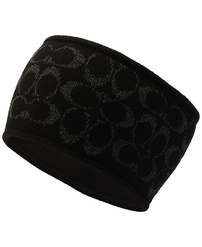 COACH Women s Metallic Signature Logo Headband Macy s