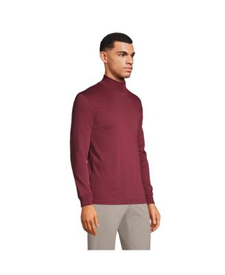 Lands' End Men's Cotton Supima Mock Turtleneck - Macy's