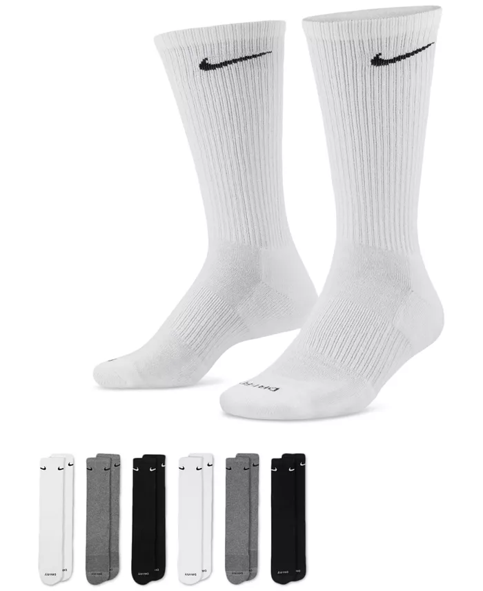 Unisex Everyday Plus Cushioned Training Crew Socks, 6-Pack - thumbnail 7