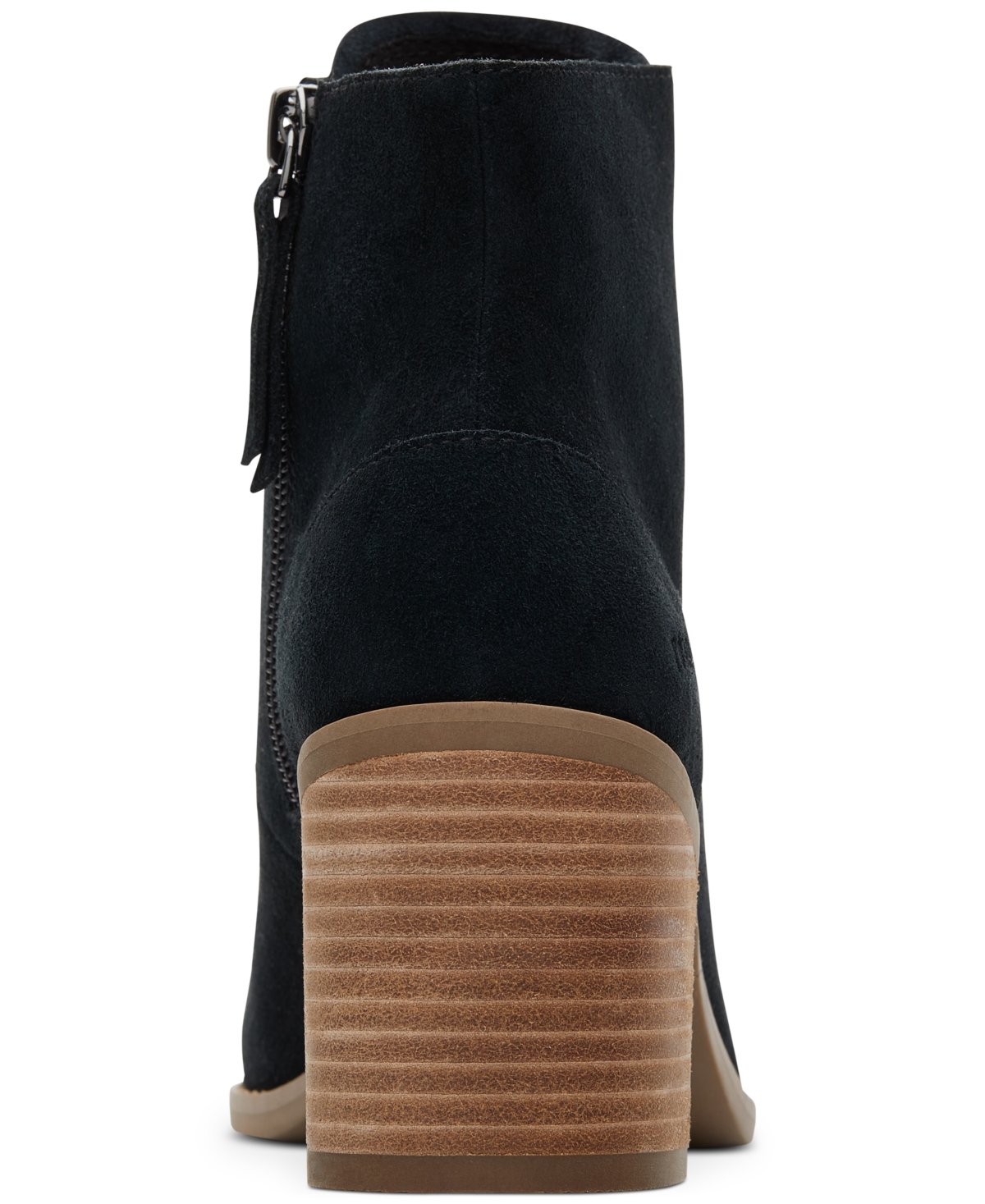 Toms Women's Evelyn Suede Block Heel Lace-Up Booties