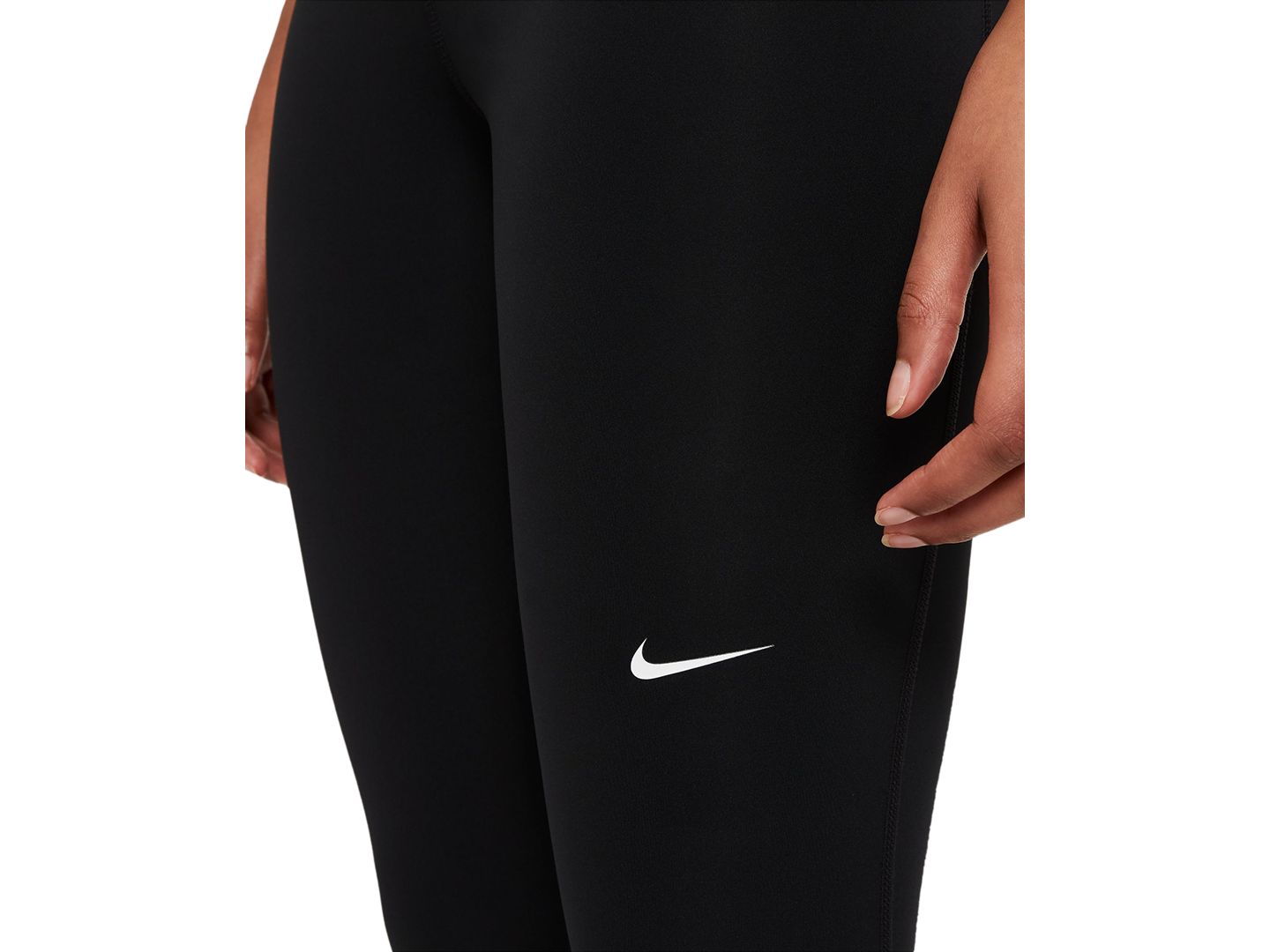 Женские леггинсы Nike Pro Mid-Rise Mesh-Paneled, цвет: Чёрный — фото 5