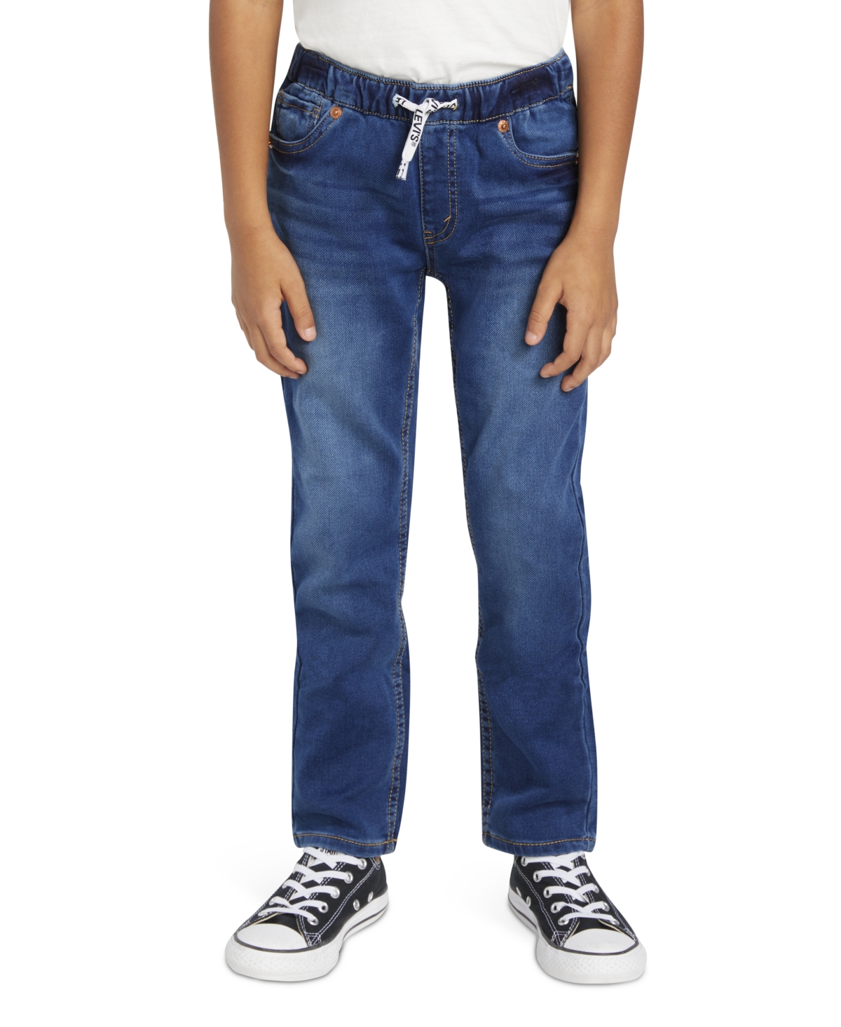 Levi's Little Boys Skinny Knit Pull On Jeans In Battle Born