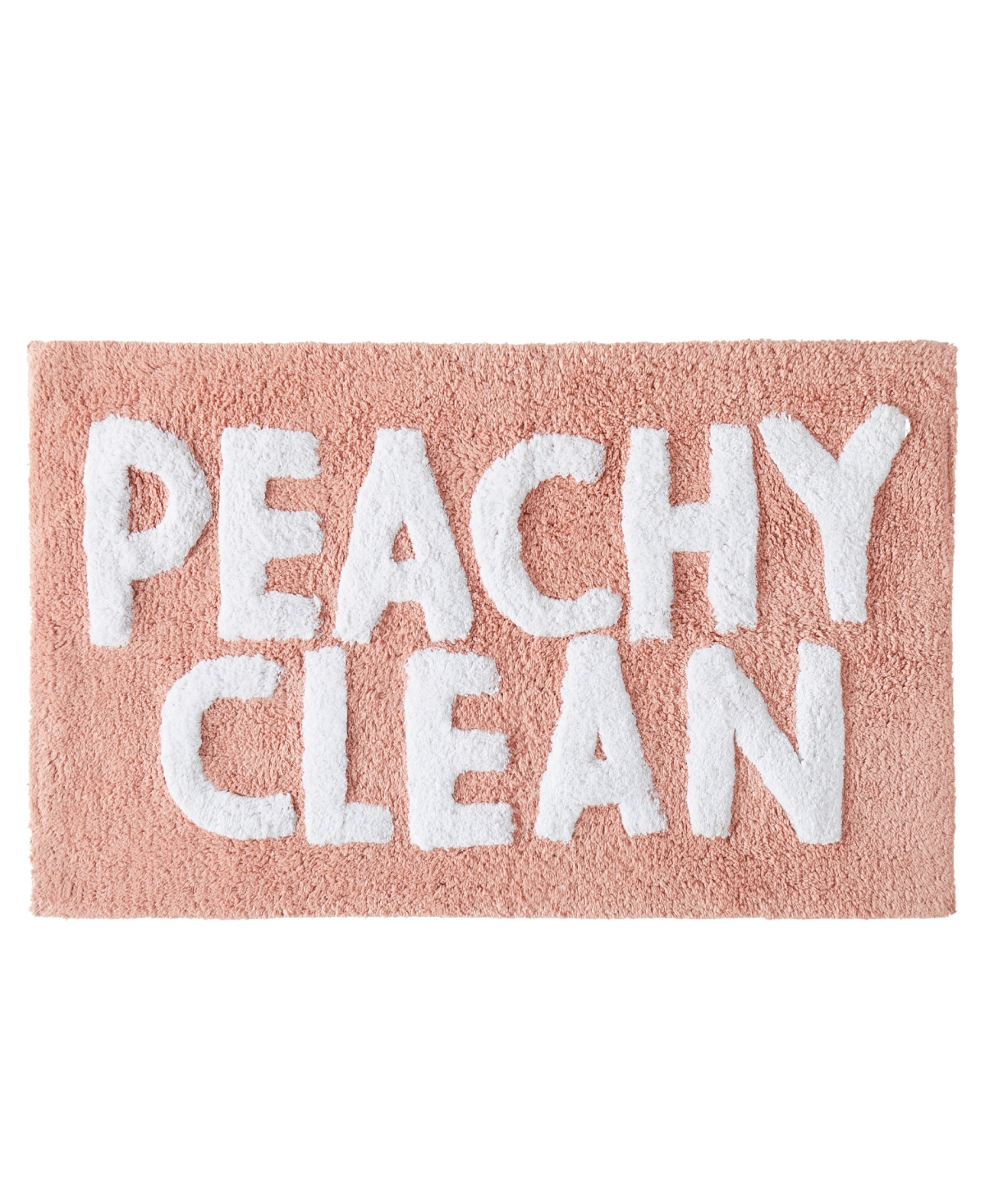 Jessica Simpson Peachy Clean Cotton Bath Rug, 20" X 32" In Pink