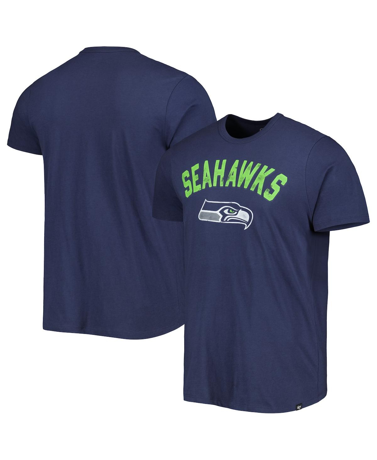 47 Brand Men's ' College Navy Seattle Seahawks All Arch Franklin T-shirt