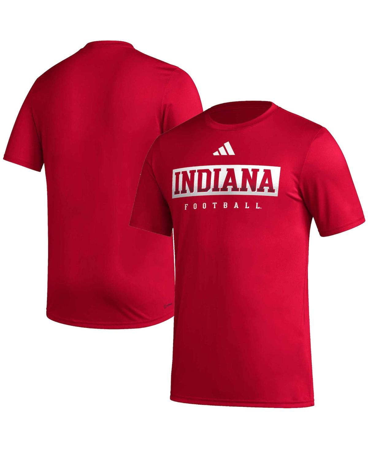 Adidas Originals Men's Adidas Scarlet Nebraska Huskers Football Practice Aeroready Pregame T-shirt In Crimson