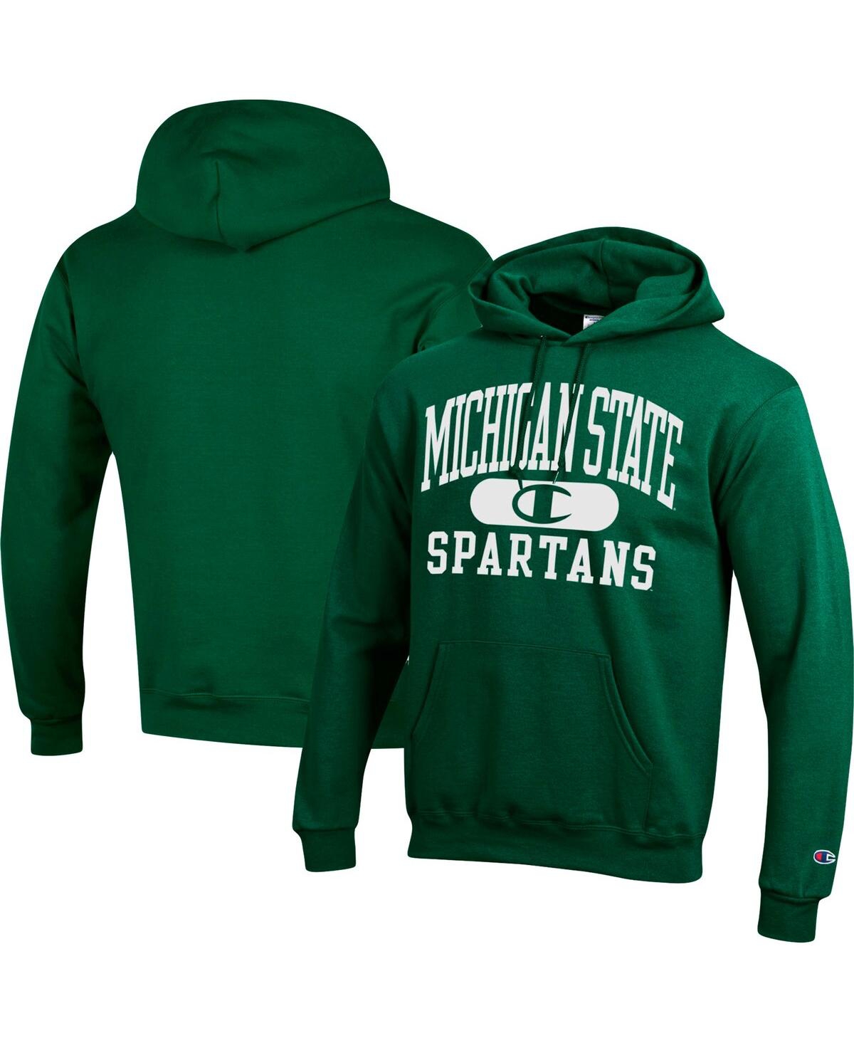 Shop Champion Men's  Green Michigan State Spartans Arch Pill Pullover Hoodie