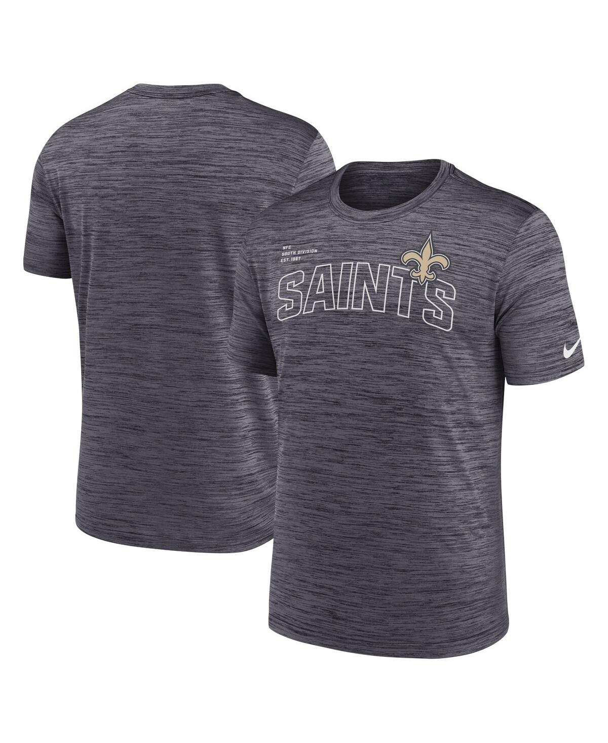 Shop Nike Men's  Black New Orleans Saints Velocity Arch Performance T-shirt