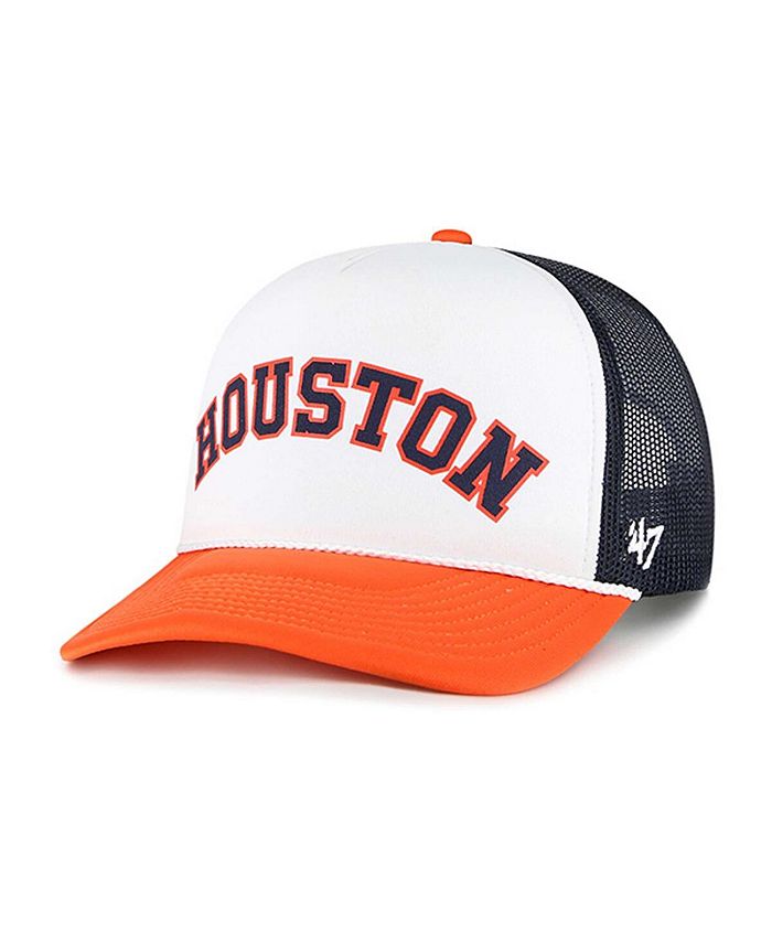 47 Brand Men s White Houston Astros Foam Front Script Trucker