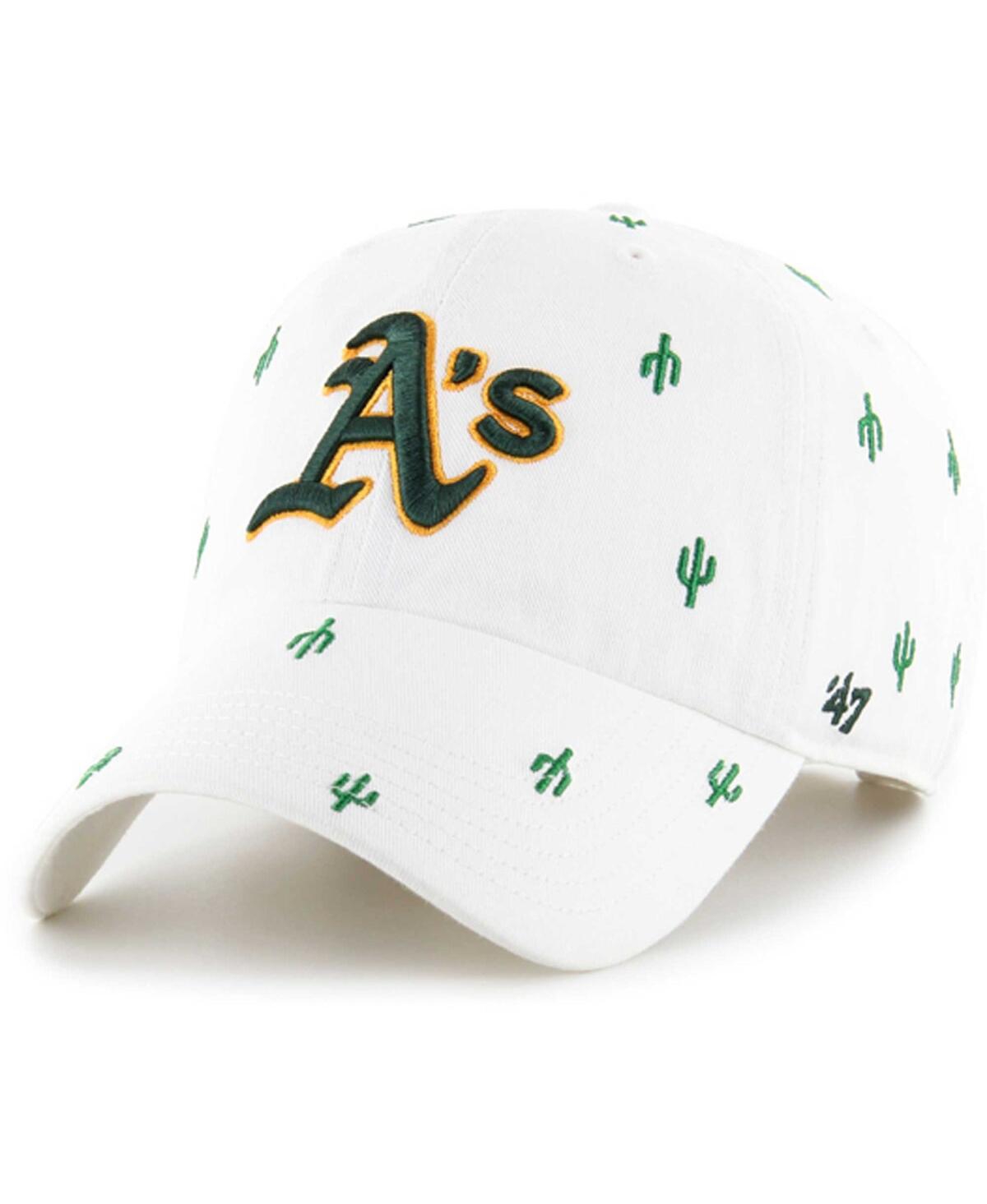 47 Brand Women's ' White Oakland Athletics Spring Training Confetti Clean Up Adjustable Hat