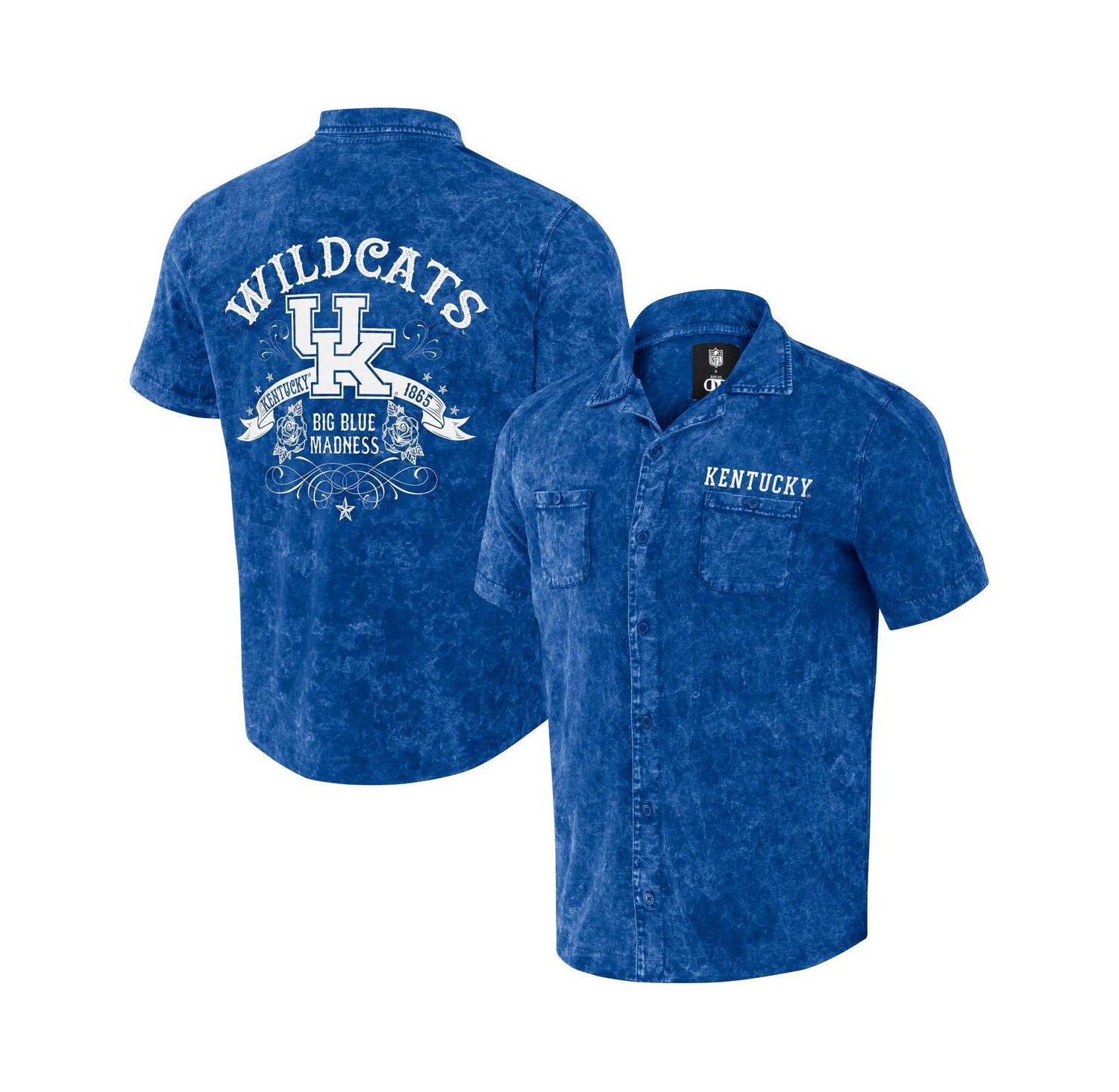 Men's Darius Rucker Collection by Royal Kentucky Wildcats Team Color Button-Up Shirt