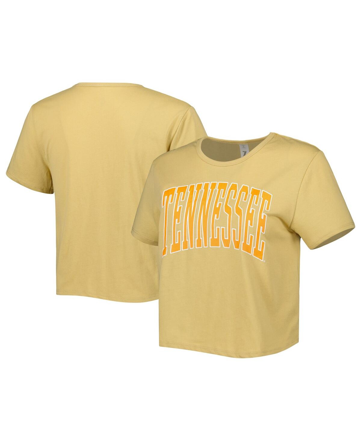 Zoozatz Women's  Tan Tennessee Volunteers Core Fashion Cropped T-shirt