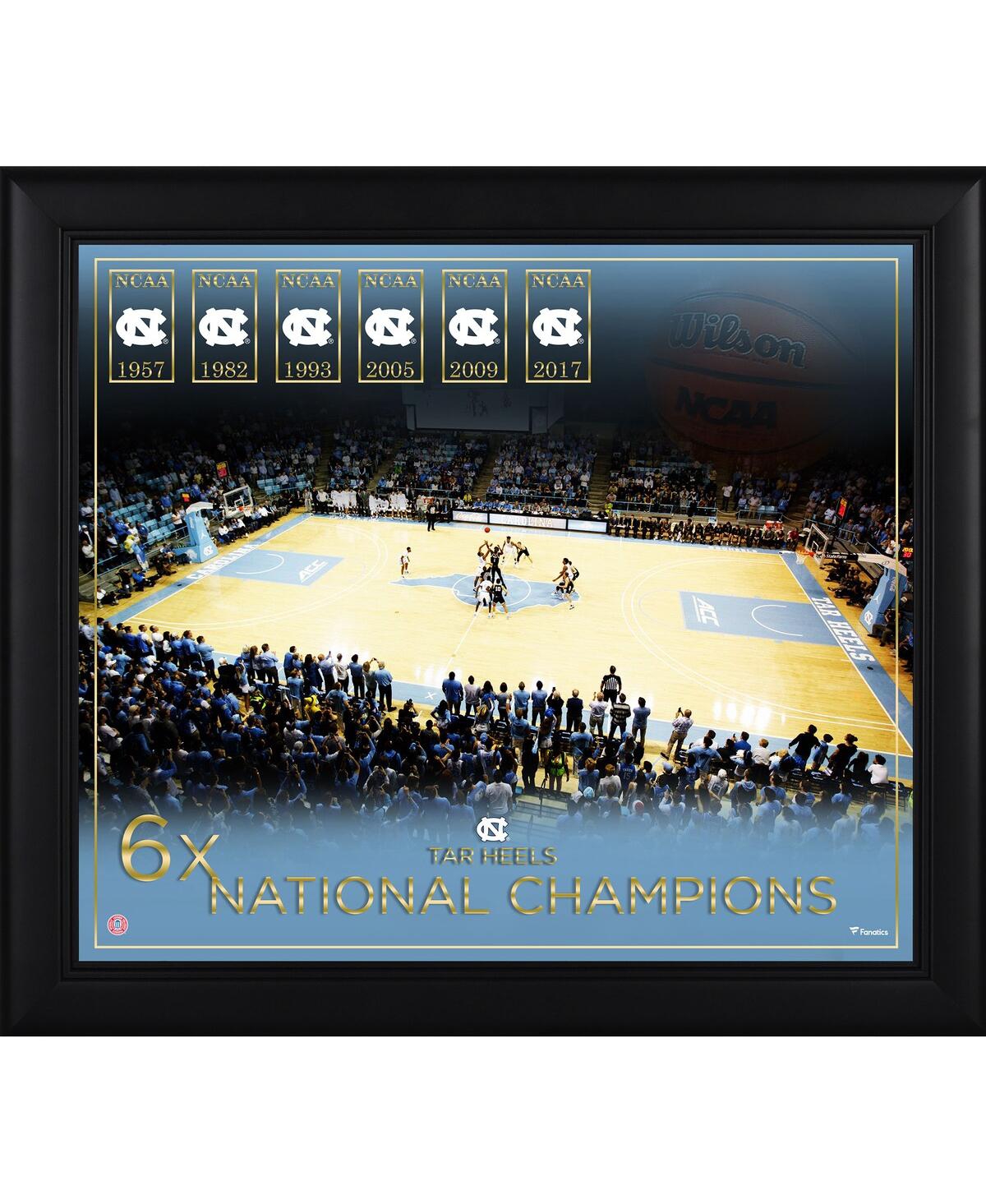Fanatics Authentic North Carolina Tar Heels Framed 15" X 17" Basketball Championship Count Collage In Multi